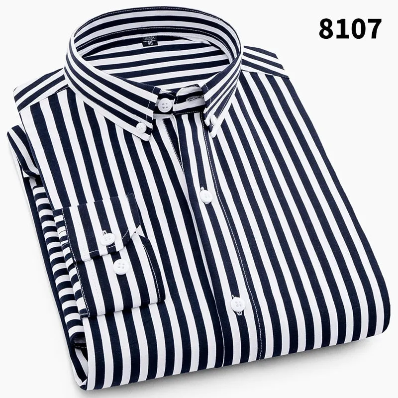 NEW Men Fashion Casual Long Sleeved Printed Shirt