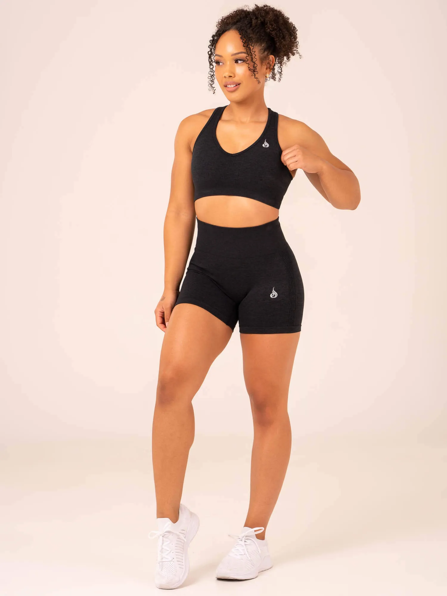 Ombre Seamless Sports Bra - Black Marl