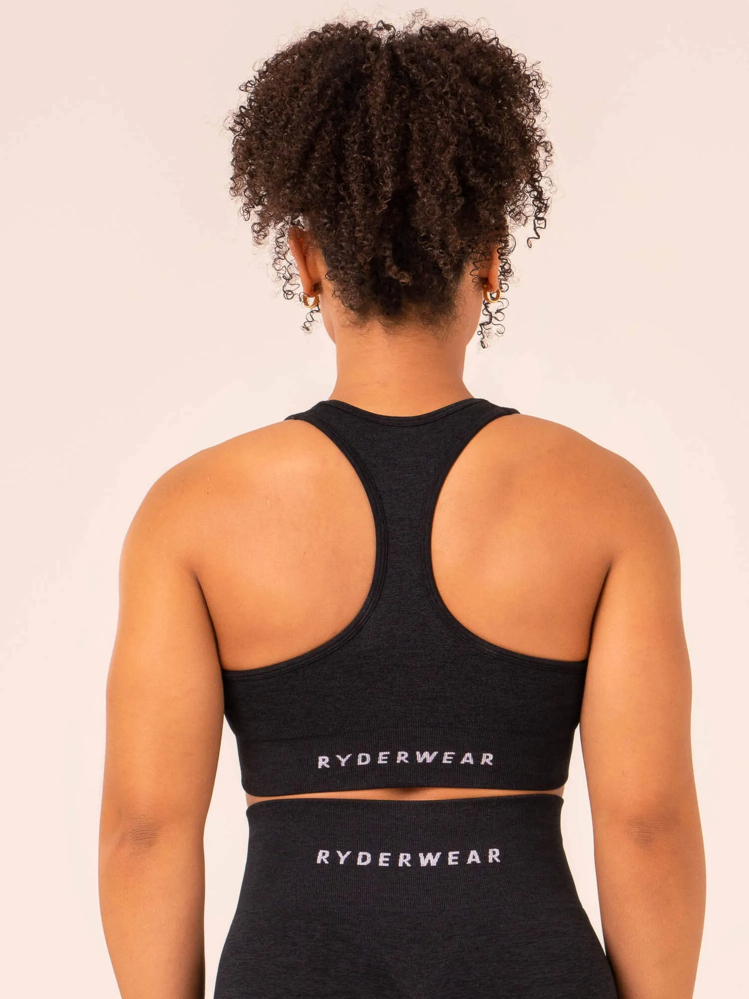 Ombre Seamless Sports Bra - Black Marl