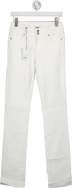 PAIGE Denim White High Waist Straight Leg Jeans BNWT W24