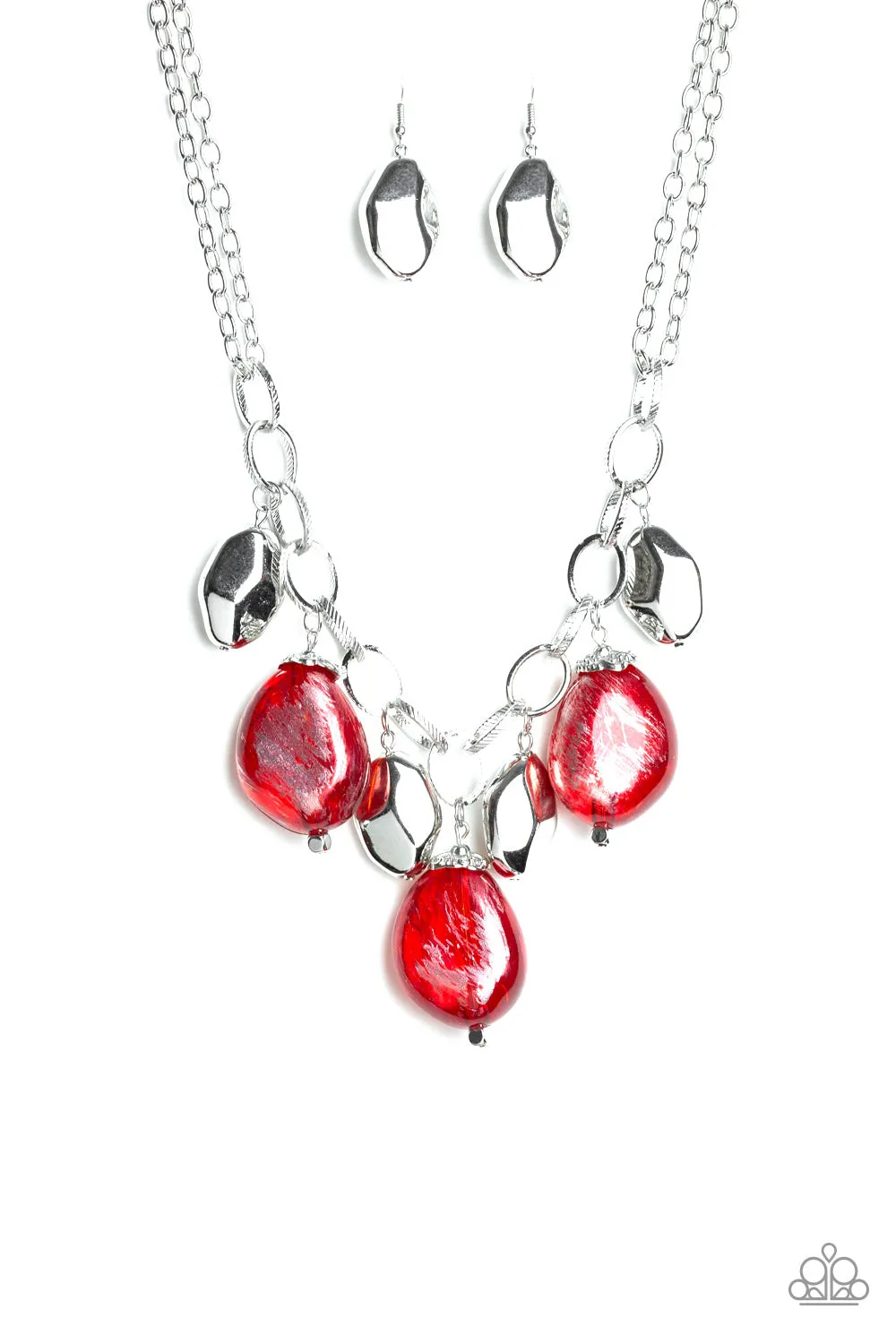 Paparazzi Accessories  - Looking Glass Glamorous #L653 - Red Necklace