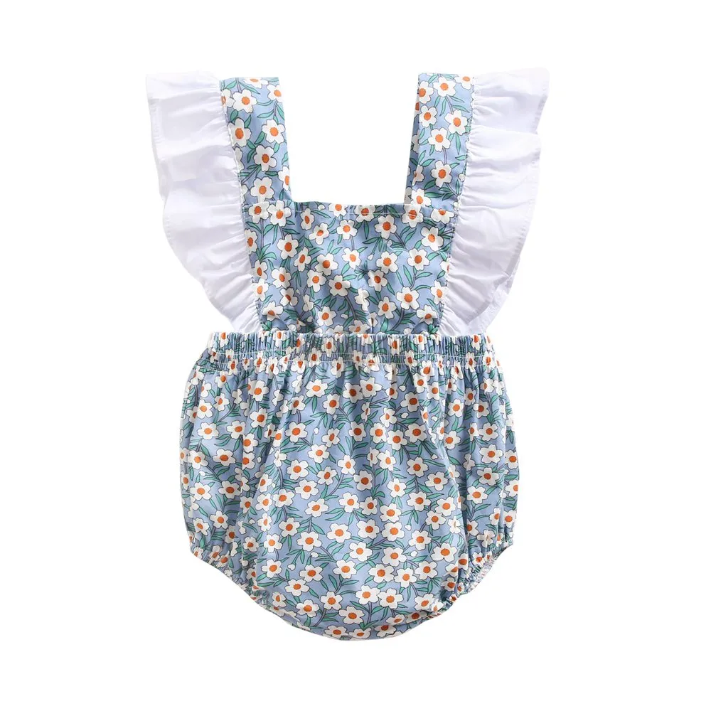 Princess Baby Girls' Floral Romper