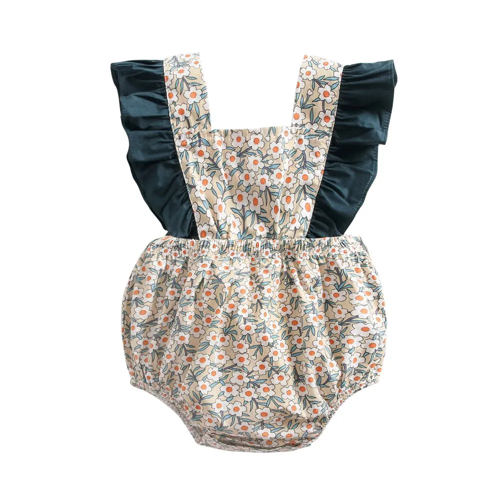 Princess Baby Girls' Floral Romper