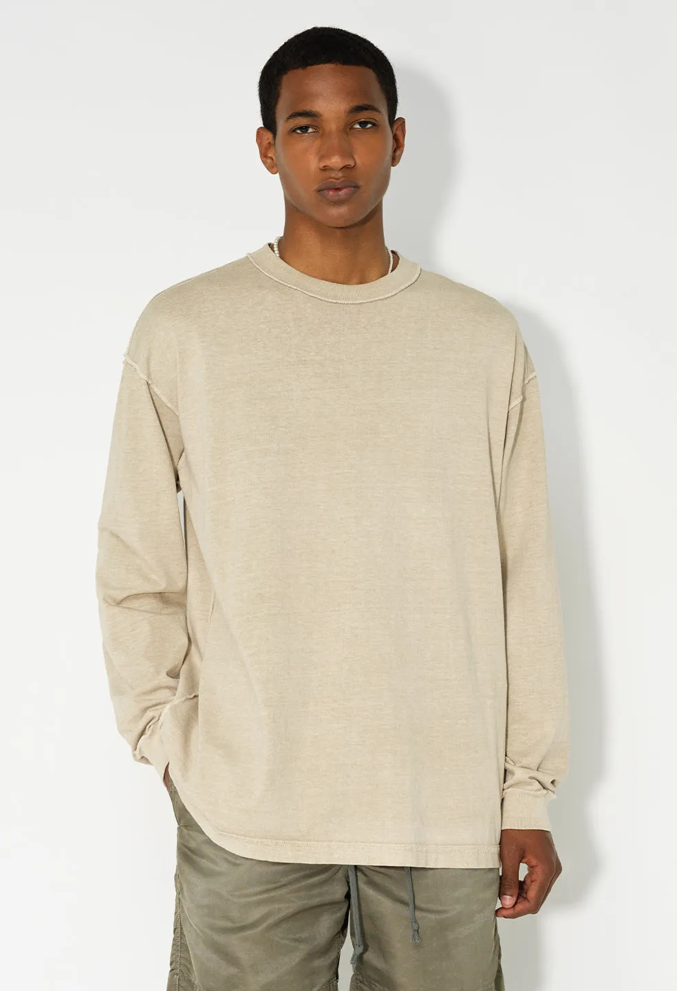 Reversed Oversized LS Tee / Washed Dust