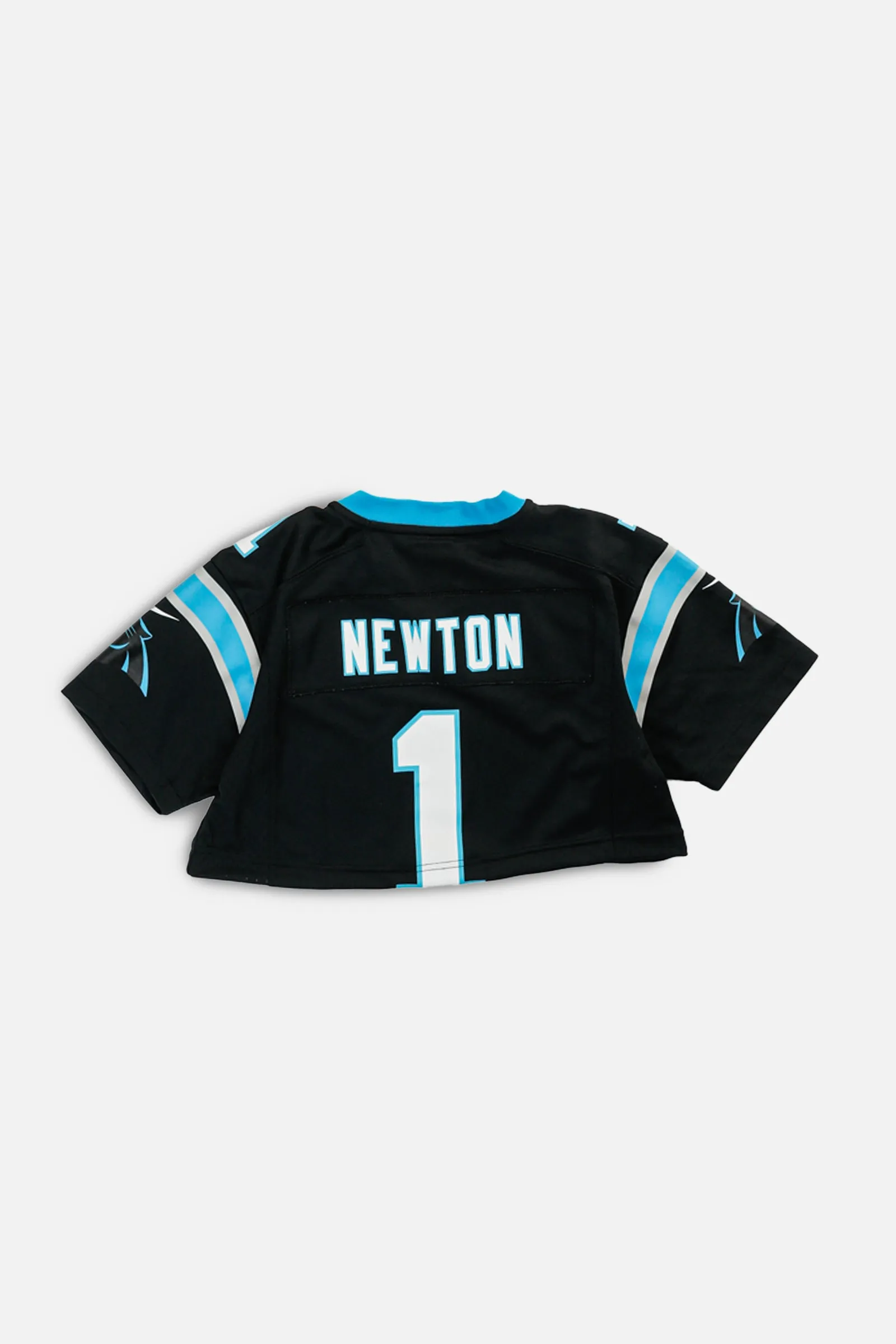 Rework Crop Carolina Panthers NFL Jersey - XS