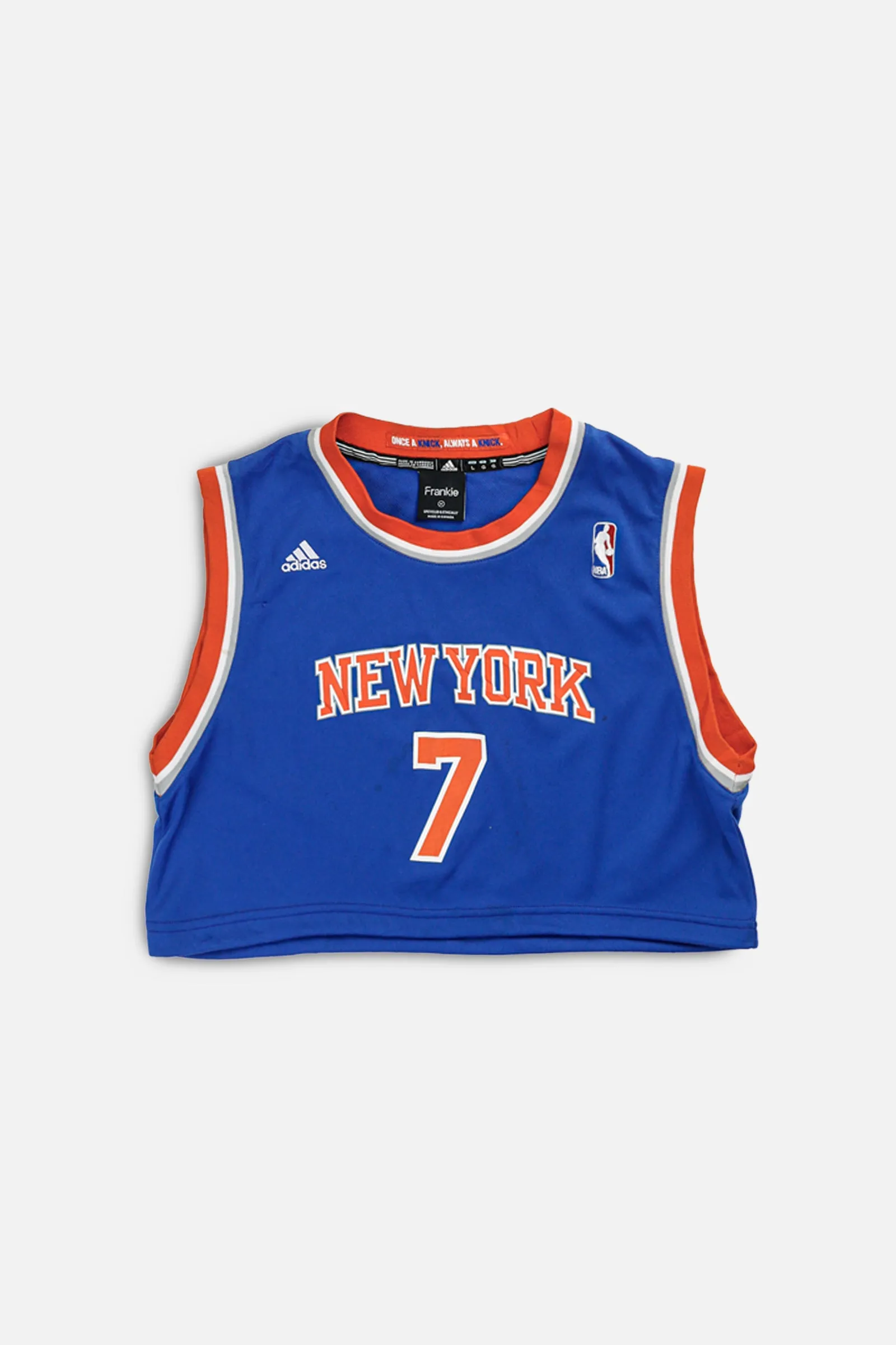 Rework NY Knicks NBA Crop Jersey - M