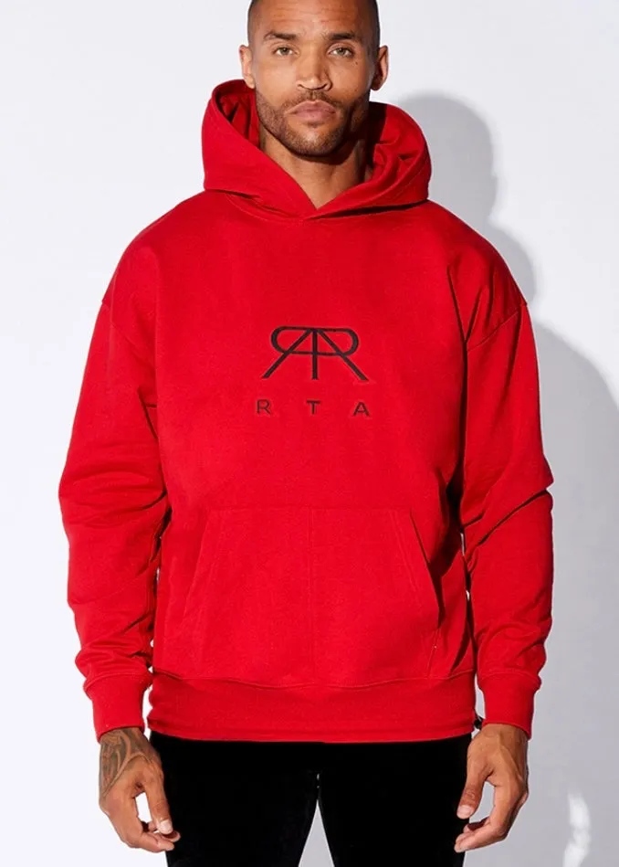 RtA Oversized Cherry Red Logo Hoodie