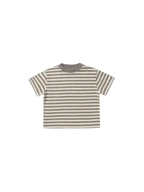 Rylee & Cru - Charcoal Stripe Relaxed Tee