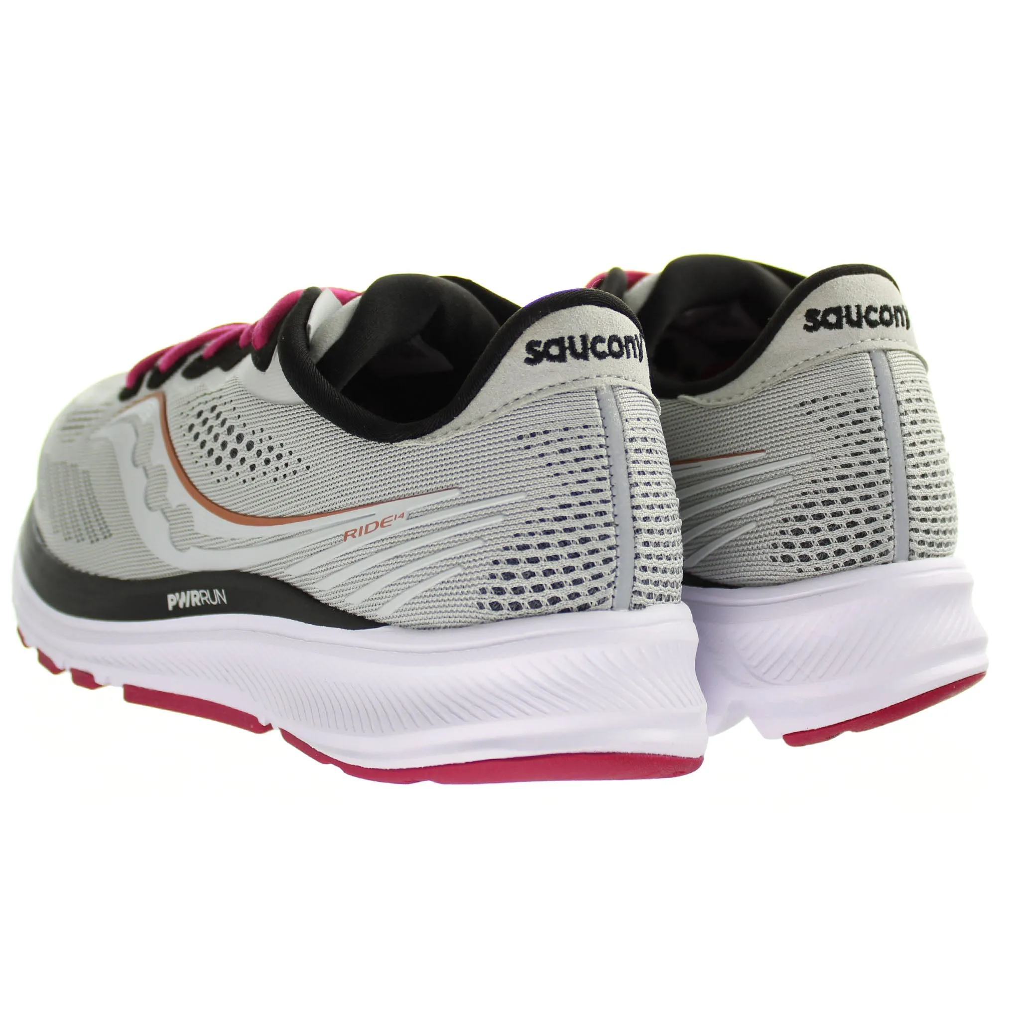 Saucony Ride 14 Grey Womens Running Trainers