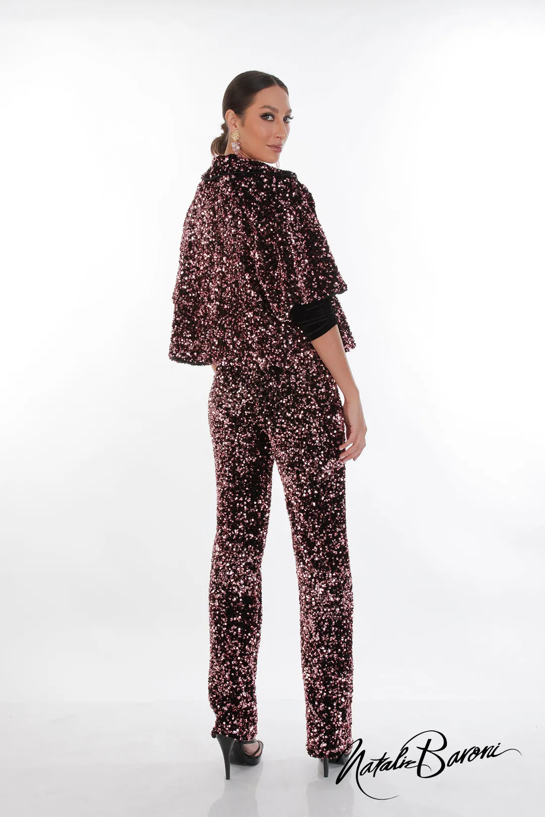 Sequin Crop Jacket - La Scala