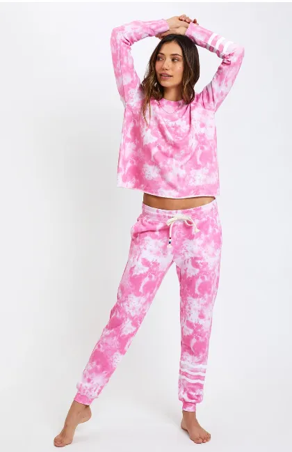 Sol Angeles passion pink marble jogger