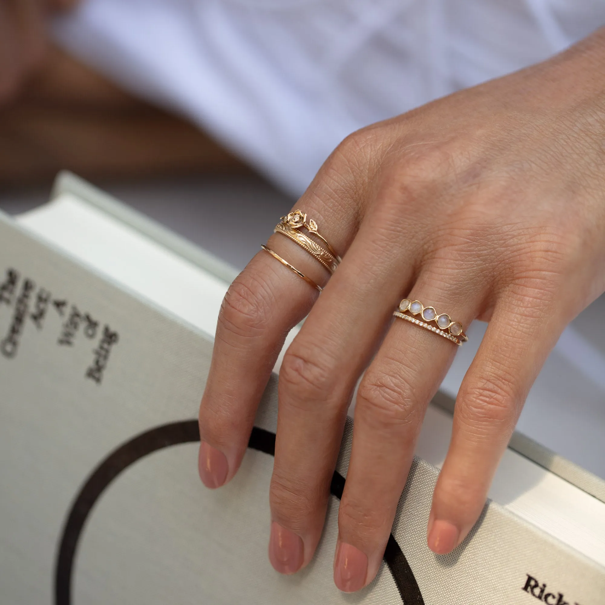 Solid Gold Birth Flower Ring