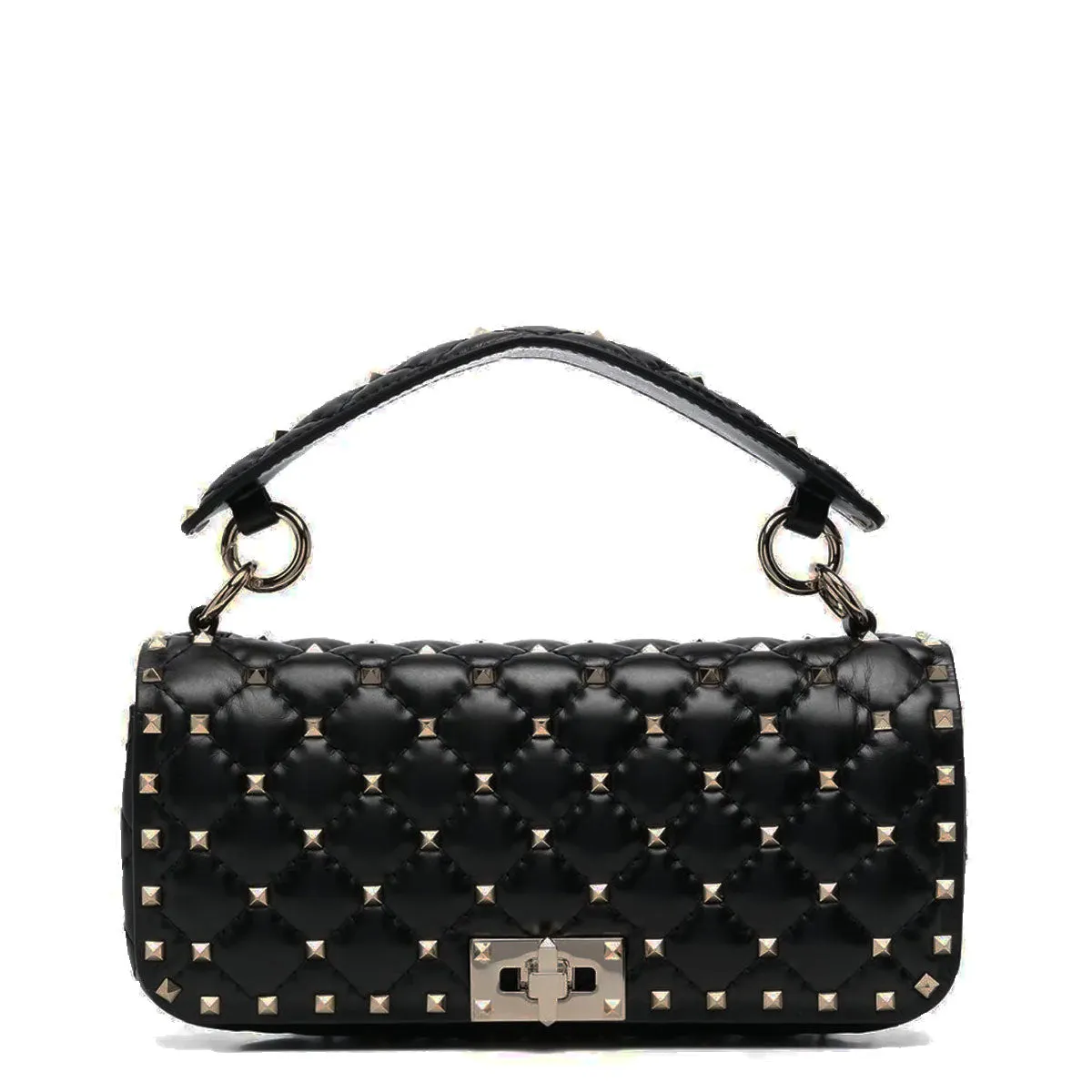 Spike Baguette Bag, Black