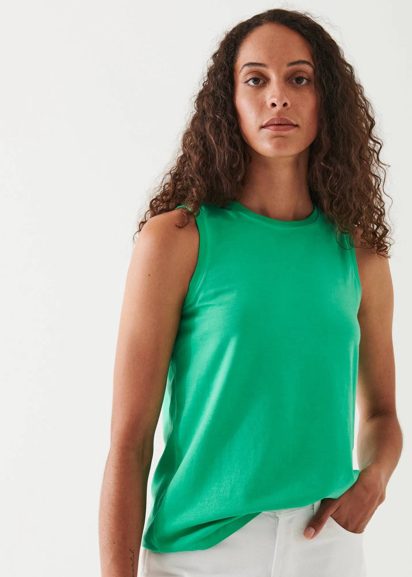 SUBLIME REACTIVE PIMA COTTON STRETCH BOYFRIEND TANK