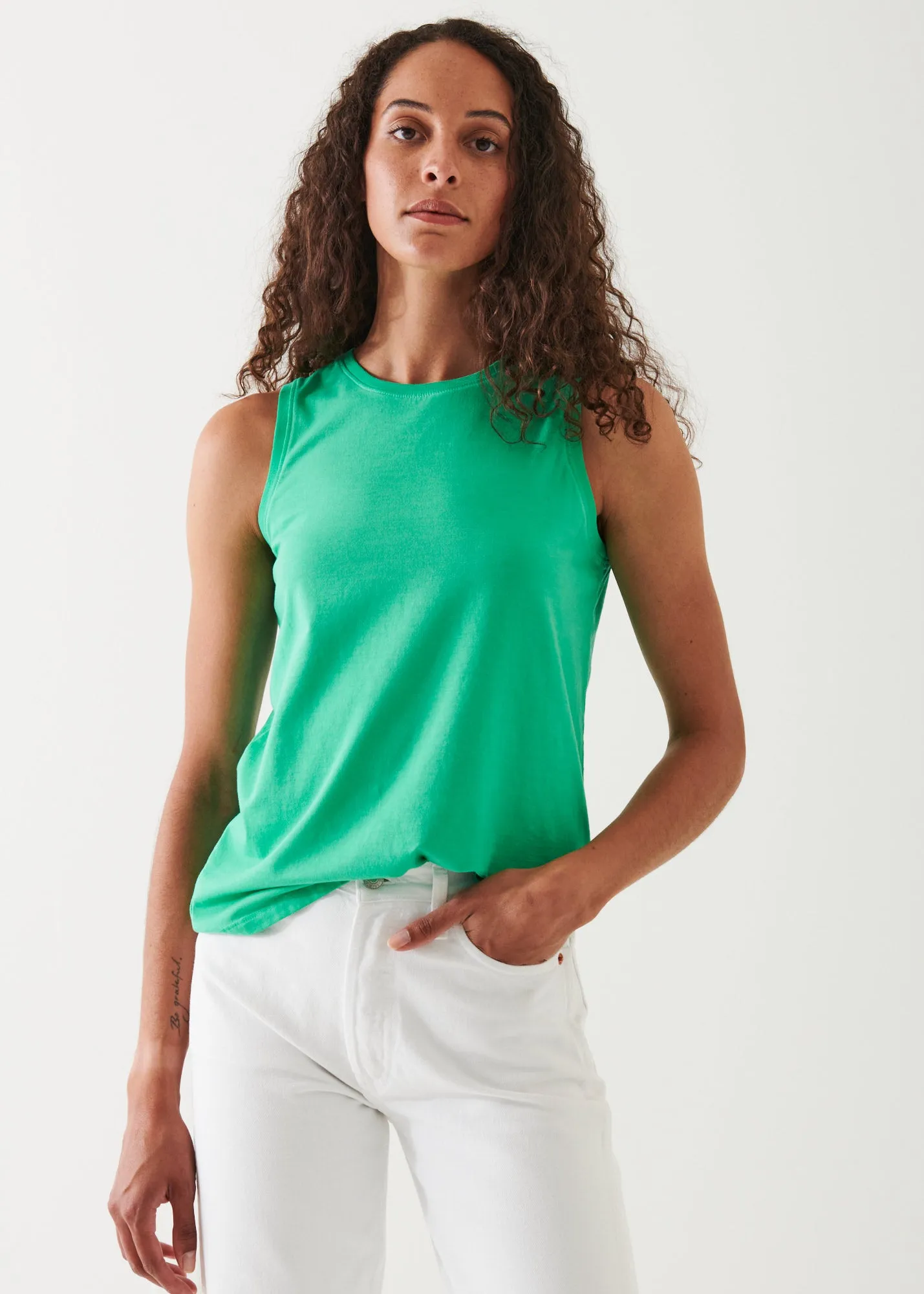 SUBLIME REACTIVE PIMA COTTON STRETCH BOYFRIEND TANK