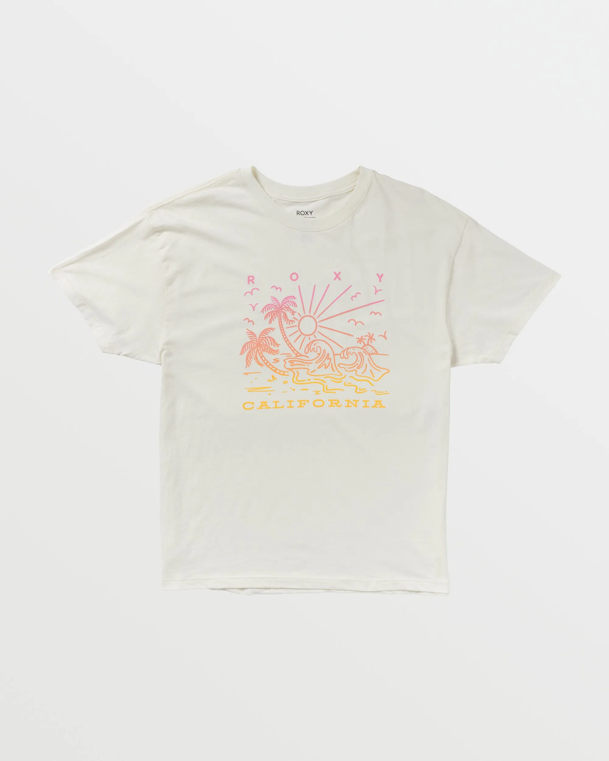 Sunny Days California Boyfriend T-Shirt - Egret