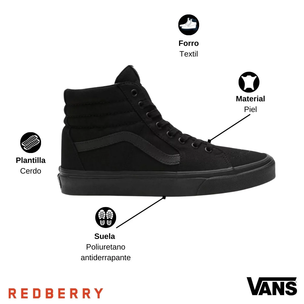 Tenis Vans Unisex SK8-Hi N000TS9BJ4