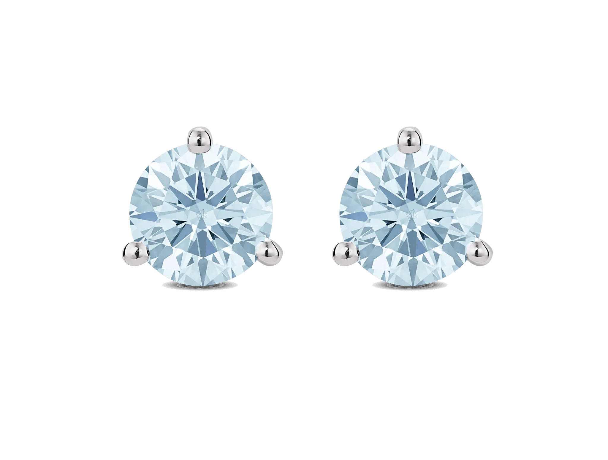 Test Copy of Lab-Grown Diamond 2ct. tw. Round Brilliant Solitaire 14k Gold Studs | Blue (Copy)