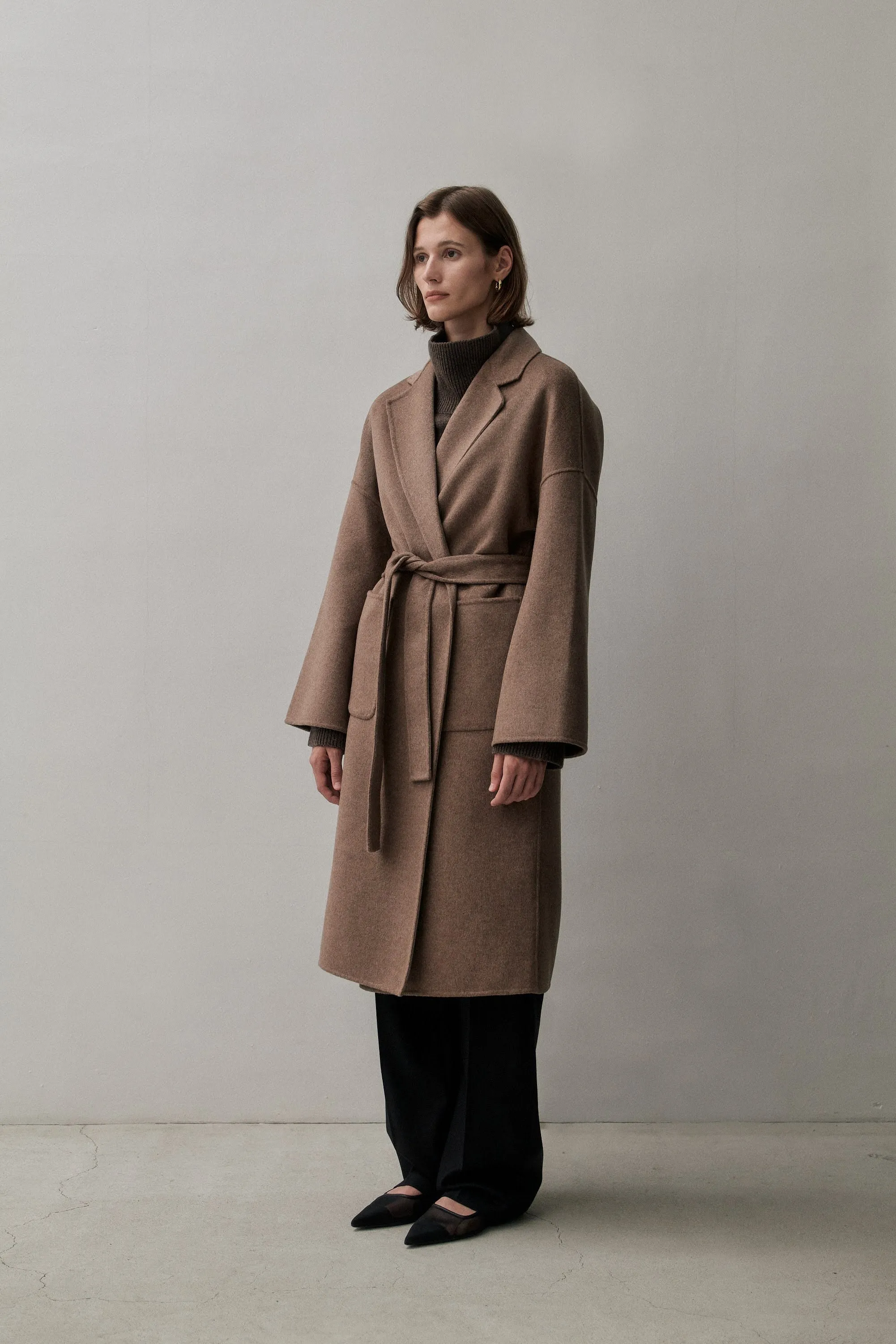 THE BOYFRIEND COAT - CHOCOLATE MELANGE