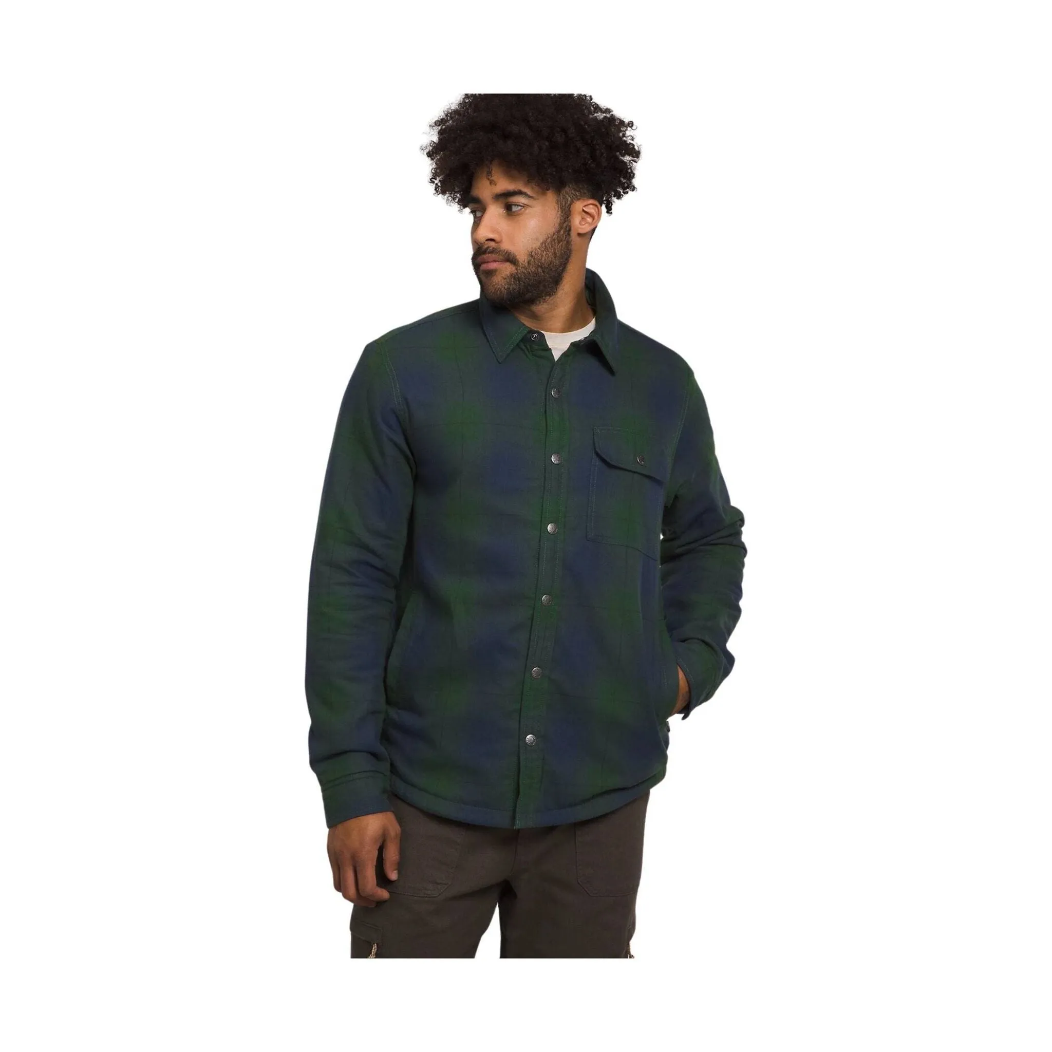 The North Face Men's Campshire Shirt - Pine Needle Medium Half Dome Shadow Plaid