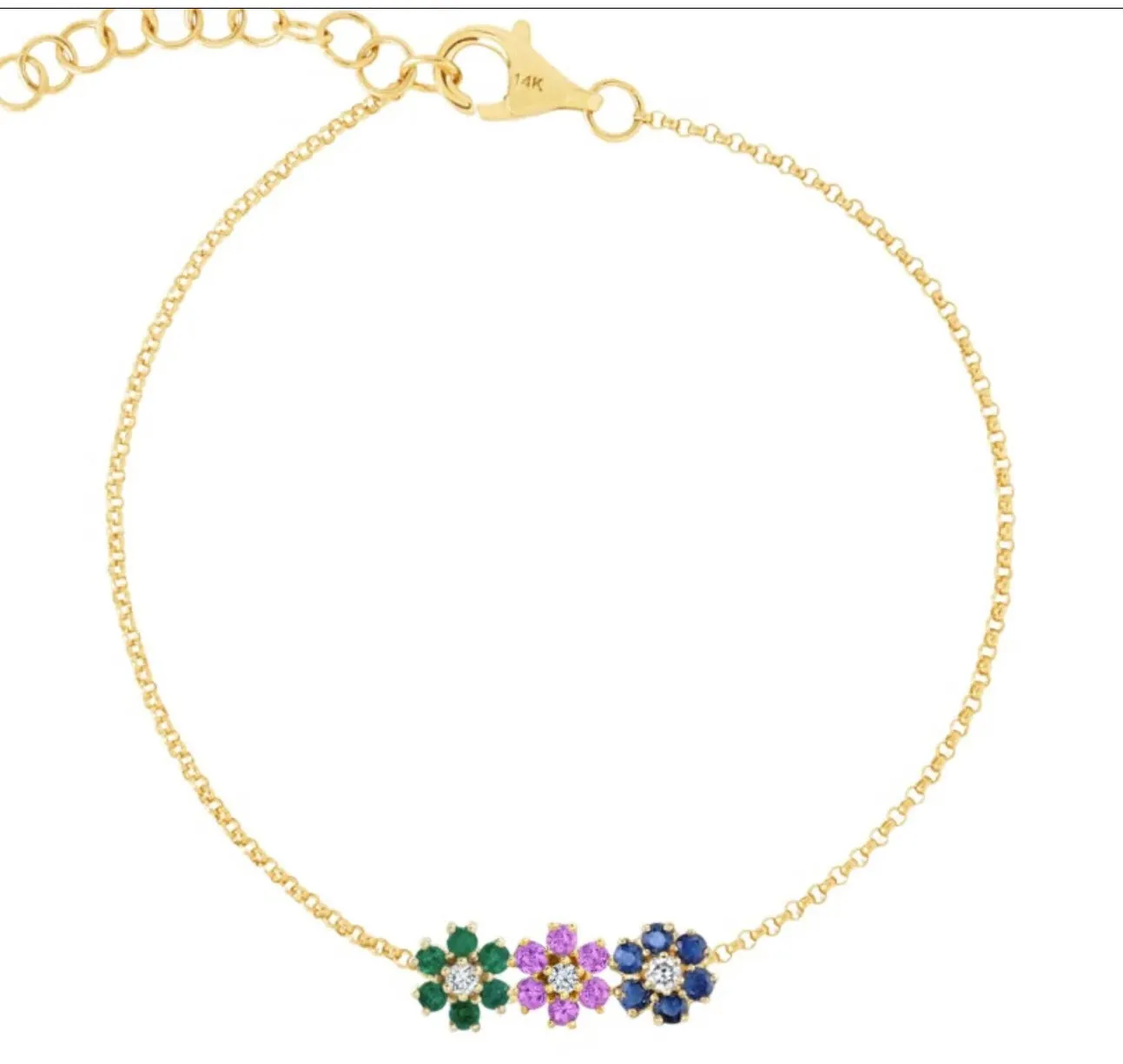 Three Flower Bracelet