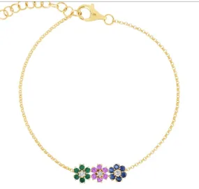 Three Flower Bracelet