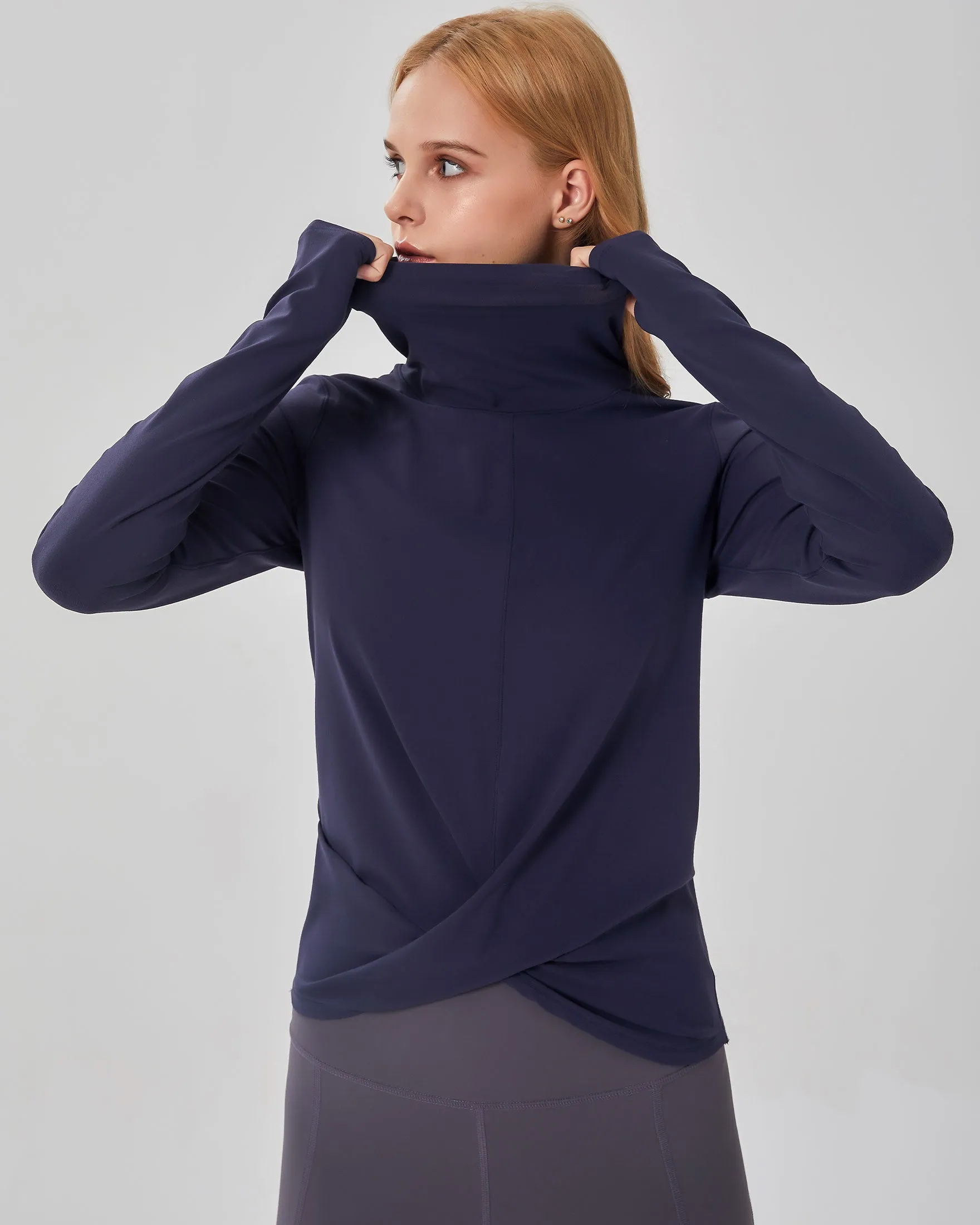 Turtle-Cowl Neck Coziplex Long Sleeve