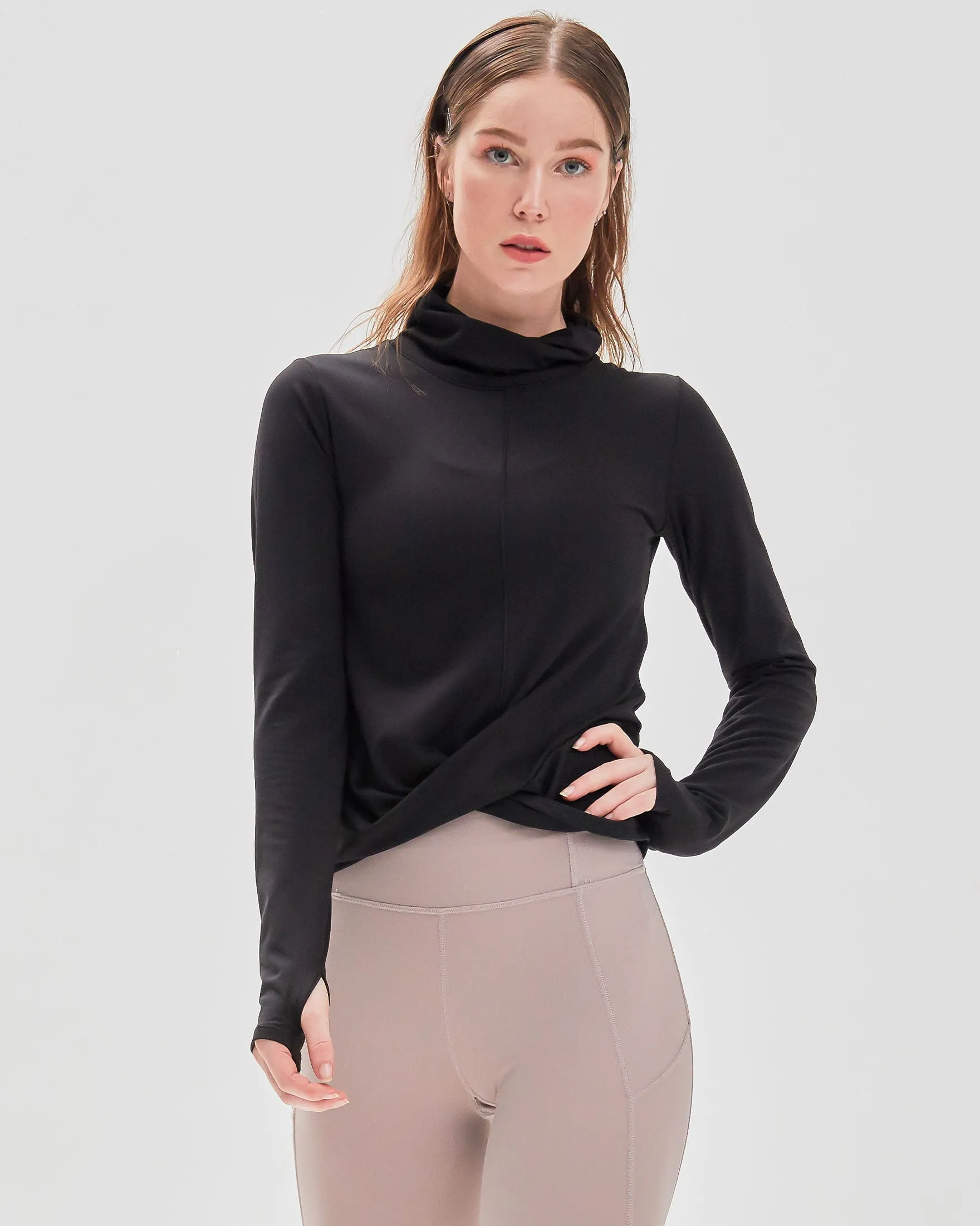 Turtle-Cowl Neck Coziplex Long Sleeve