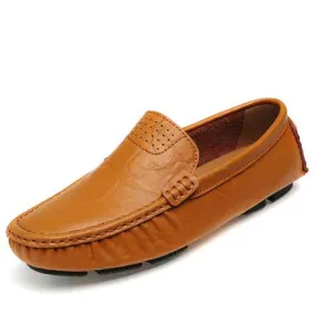 US Size 6.5-12 Men Flat Casual Outdoor Leather Soft Comfortable Flats Loafers Shoes