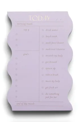 Wavy Daily Notepad, Lilac