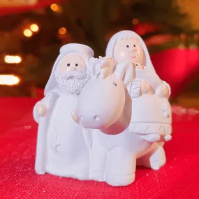 White Nativity Set - Flight to Egypt | 1.54'' | 4cm