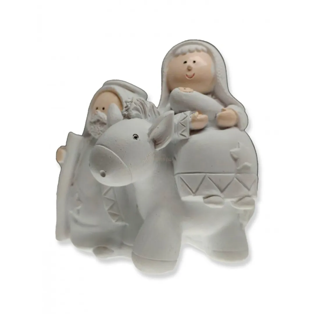 White Nativity Set - Flight to Egypt | 1.54'' | 4cm