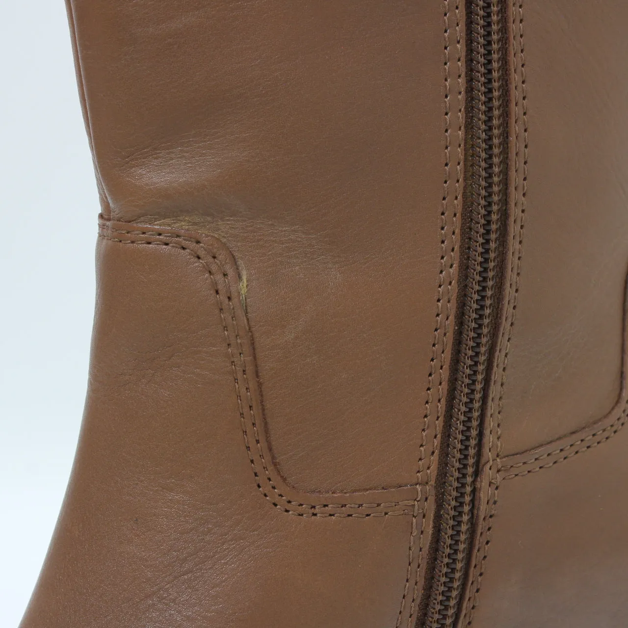 Womens Office Kabana Knee Boots Tan Leather